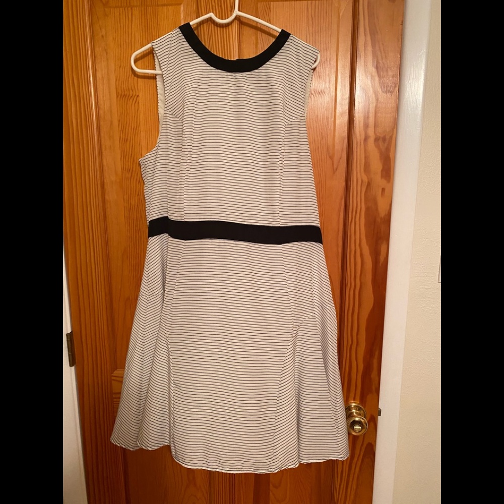 Cute black and white pinstriped dress